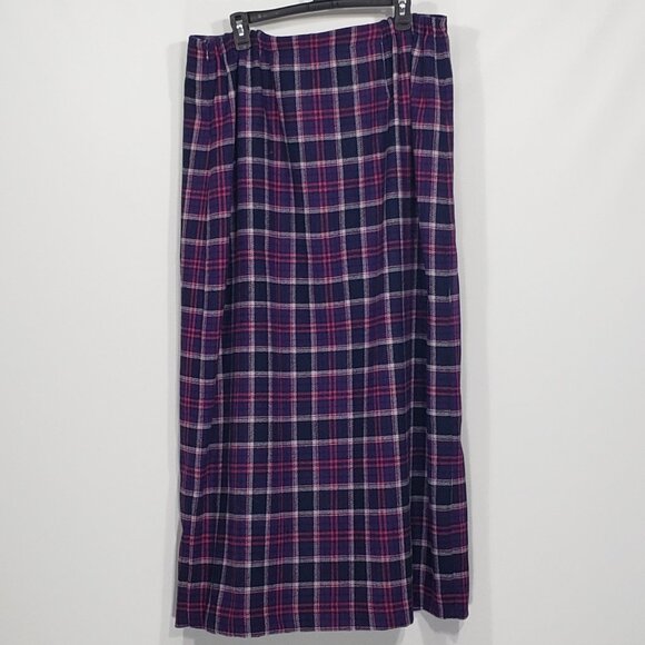 NWT Jessica London Purple Plaid Wool Blend Pencil Skirt Sz 16 Office Academia - Picture 4 of 5